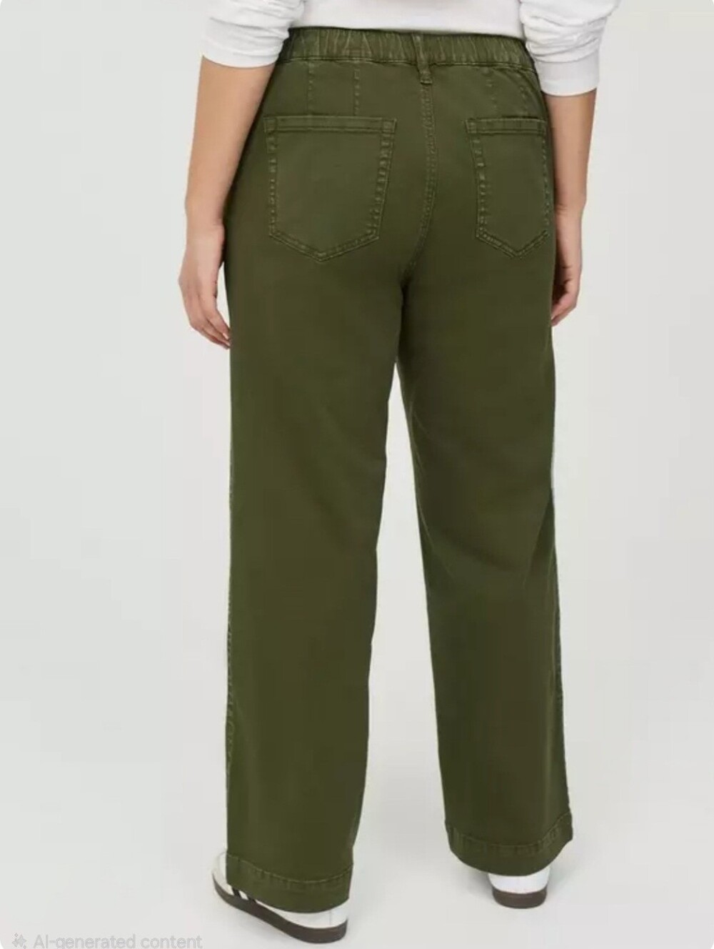 Torrid Weekend Mid Rise Wide Leg Relaxed Drawstring Pants in Khaki Size 2X NWT - Picture 4 of 15